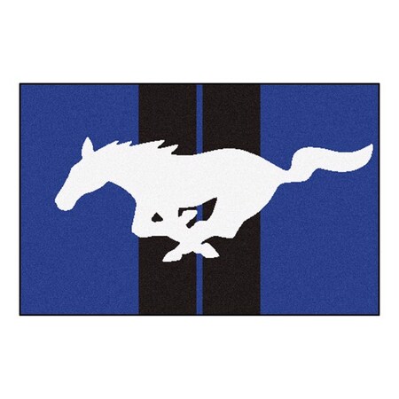 Fanmats Mustang Horse Starter Rug, 19"x30", Blue 16665