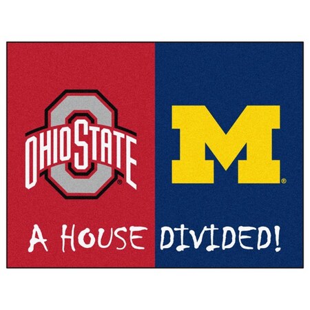 Fanmats Ohio State-Michigan House Divided Rug 8460