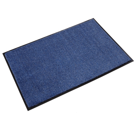 Crown Matting Technologies Carpeted Wiper Door Mat, Carpet, Navy, 4' W x 60' L WPR0048NB