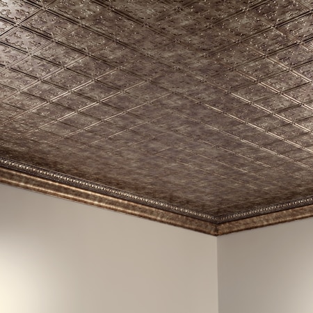 Fasade Fasade Traditional 10 2'x4' Glue Up Ceiling Tile Bermuda Bronze 5pk PG5817
