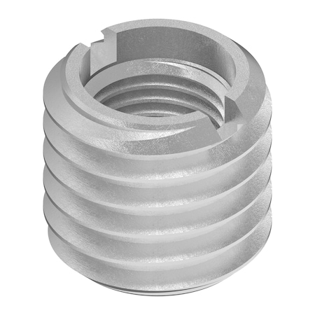 Zoro Select Standard Wall Self Locking Thread Insert, 3/8"-24 Int Thrd Sz, 18-8 Stainless Steel EZ-303-624