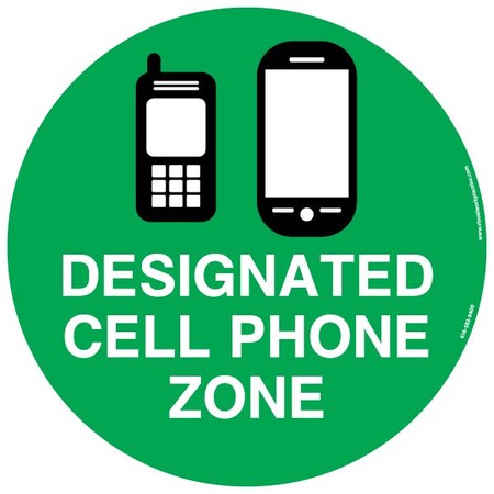 Visual Workplace Floor Sign, High Bond, 12", Round, 60-1609-RO12-F663 60-1609-RO12-F663