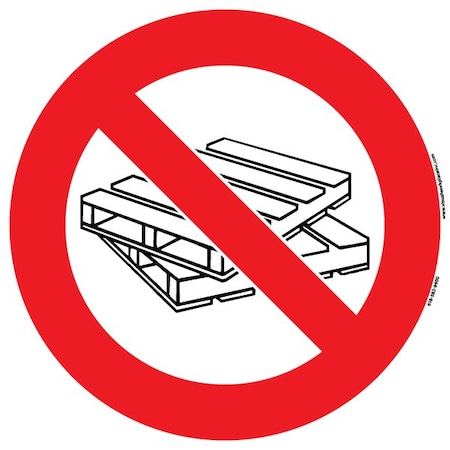 Visual Workplace Floor Sign, High Bond, 12", Round, No Skids 60-1609-RO12-F662