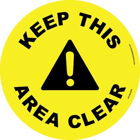 Visual Workplace Floor Sign, High Bond, 12", Round, 60-1609-RO12-F701 60-1609-RO12-F701