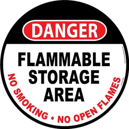 Visual Workplace Floor Sign, High Bond, 17", Round, 60-1609-RO17-D529 60-1609-RO17-D529