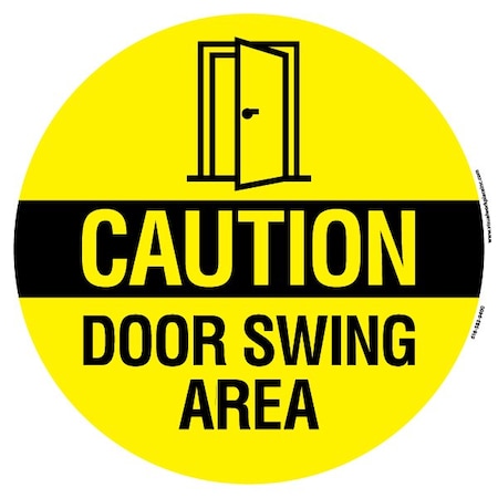 Visual Workplace Floor Sign, High Bond, 12", Round, 60-1609-RO12-F664 60-1609-RO12-F664
