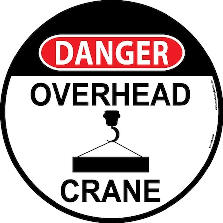Visual Workplace Floor Sign, High Bond, 12", Round, 60-1609-RO12-D530 60-1609-RO12-D530