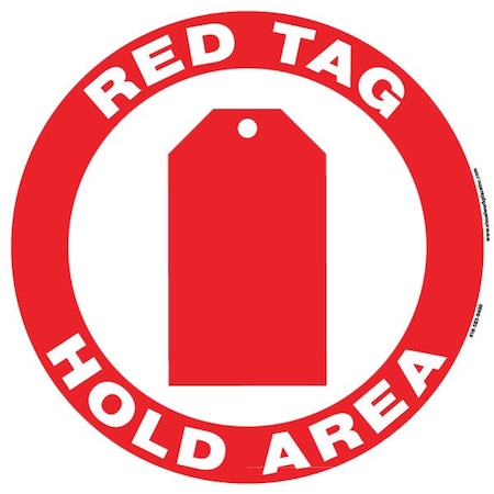 Visual Workplace Floor Sign, High Bond, 12", Round, 60-1609-RO12-F667 60-1609-RO12-F667