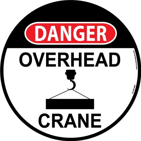 Visual Workplace Floor Sign, High Bond, 17", Round, 60-1609-RO17-D530 60-1609-RO17-D530