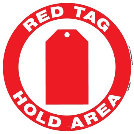 Visual Workplace Floor Sign, High Bond, 17", Round, 60-1609-RO17-F667 60-1609-RO17-F667