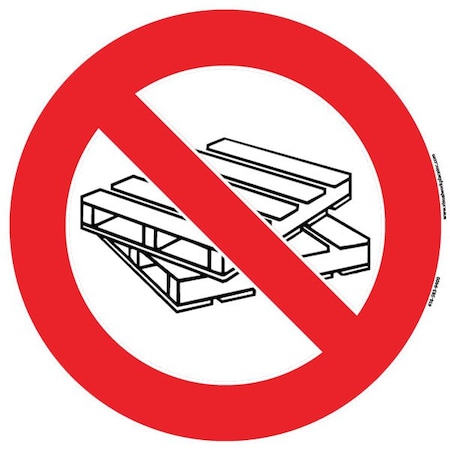 Visual Workplace Floor Sign, High Bond, 17", Round, No Skids 60-1609-RO17-F662