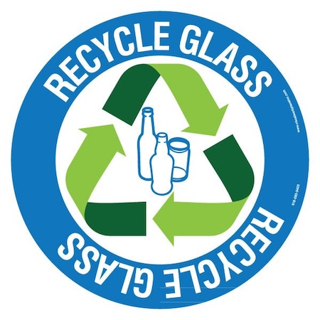 Visual Workplace Floor Sign, High Bond, 17", Round, 60-1609-RO17-F707 60-1609-RO17-F707