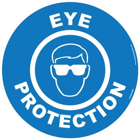 Visual Workplace Floor Sign, High Bond, 17", Round, 60-1609-RO17-N343 60-1609-RO17-N343