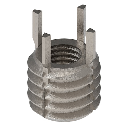 Zoro Select Key Locking Thread Insert, Heavy Wall, 4 Keys, 1/4"-28 Int Thrd Sz, 7/16"-14 Ext Thrd Sz, 10 PK 217-077502