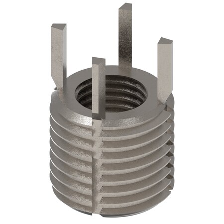 Zoro Select Key Locking Thread Insert, Extra Heavy Wall, 4 Key, 7/16"-20 Int Thd Sz, 11/16"-11 Ext Thd Sz, 10 PK 217-076537