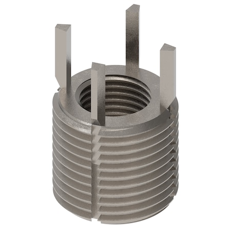 Zoro Select Key Locking Thread Insert, Extra Heavy Wall, 4 Keys, 9/16"-18 Int Thrd Sz, 7/8"-14 Ext Thd Sz, 10 PK 217-077539