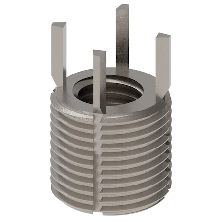 Zoro Select Key Locking Thread Insert, Extra Heavy Wall, 4 Keys, 9/16"-12 Int Thrd Sz, 7/8"-14 Ext Thd Sz, 10 PK 217-077339