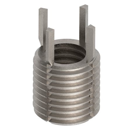 Zoro Select Key Locking Thread Insert, Heavy Wall, 4 Keys, 1/2"-13 Int Thrd Sz, 11/16"-11 Ext Thrd Sz, 10 PK 217-076306