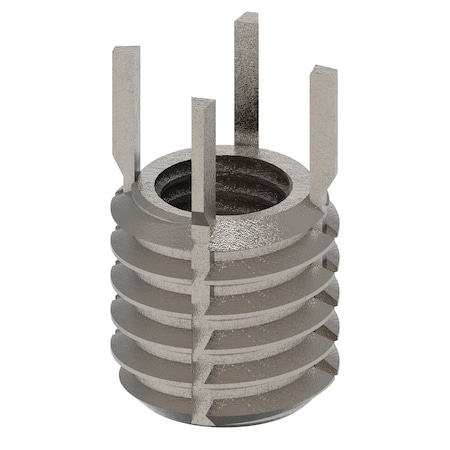 Zoro Select Key Locking Thread Insert, Thin Wall, 4 Keys, 1/4"-28 Int Thrd Sz, 3/8"-16 Ext Thrd Sz, 10 PK 217-076522