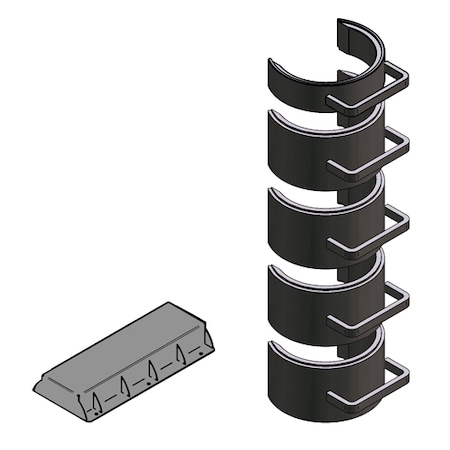Esco Equipment Jack Locking Collars MAMMUT Safety Locking Device Set For The 91003 Jack (Contains 5-Safety Blocks and Block Holder) 91022