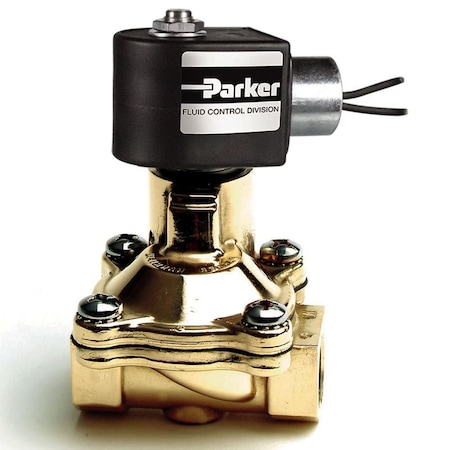 Parker Parker 2-Way Normally Closed, General Purpose Solenoid Valve, Air, Liquids and Gases, Pilot, 2-Way 08F22C2140AAF4C05
