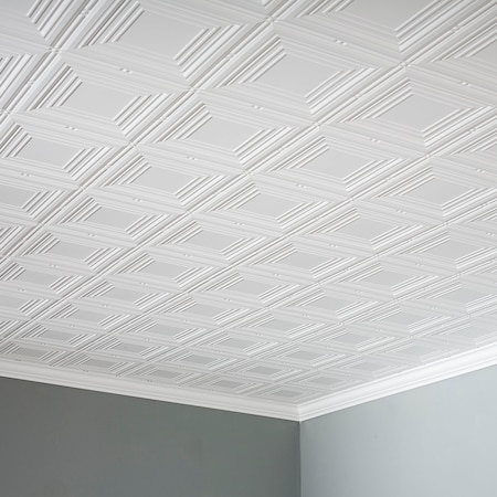 Fasade Fasade Portrait 2'x4' Glue Up Ceiling Tile Matte White 5pk PG7801