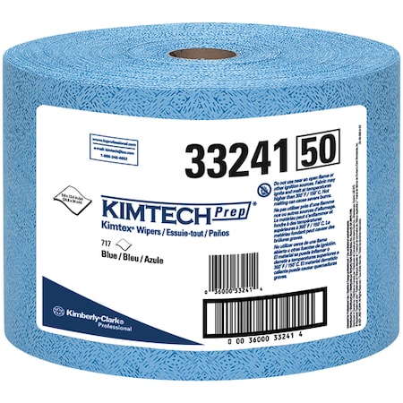 Kimtech Kimtech Prep Jumbo Roll Wipers, 9.8" x 13.4", Blue, PK717 KW137