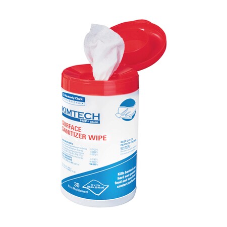 Kimtech Kimtech® Surface Sanitizer Wipes, 12" x 12", White, 8/Case KW156