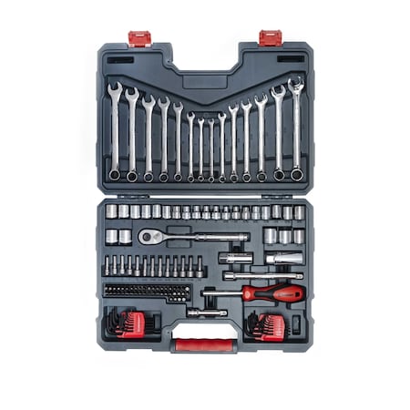 Crescent 128 Piece 3/8" Drive 12 Point Standard SAE/Metric Mechanics Tool Set CTK128C