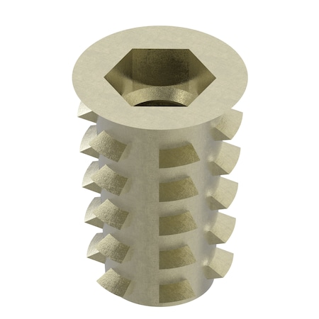 Zoro Select Hex Drive Threaded Insert, 5/16"-18 Int Thrd Sz, 51/64 in L, 35/64 in Dia., Zinc Alloy, Plain, PK50 951618-20-PK50