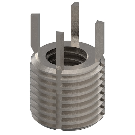 Zoro Select Key Locking Thread Insert, Extra Heavy Wall, 4 Key, 7/16"-14 Int Thd Sz, 11/16"-11 Ext Thd Sz, 10 PK 217-077337