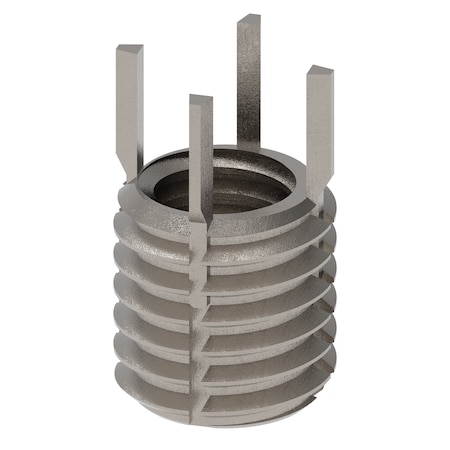 Zoro Select Key Locking Thread Insert, Thin Wall, 4 Keys, 7/16"-14 Int Thrd Sz, 9/16"-12 Ext Thrd Sz, 10 PK 217-077325