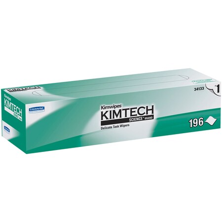 Kimtech Kimwipes® Low-Lint Wipers, 1 Ply, 11.8" x 11.8", White, 196/Box, 15 Boxes/Case KW129