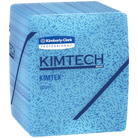 Kimtech Kimtech® Prep Bulk Pack Wipers, 1/4 Fold, 12.5" x 12", Blue, 66/Box, 8 Boxes/Case KW135
