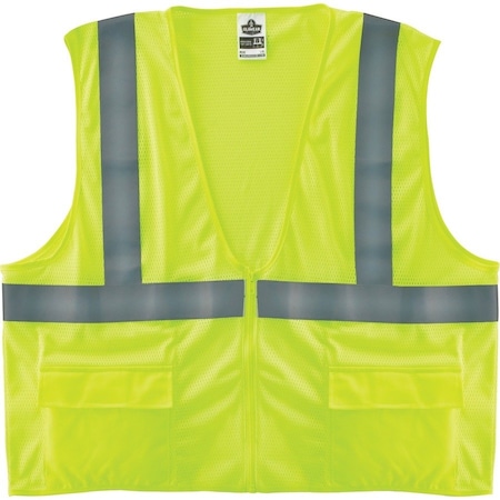 Ergodyne Vest, 8220Z, L/XL, Lime 8220Z