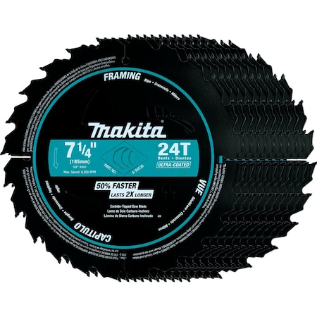 Makita Carbide-Tipped Ultra-Coated Cir 24T, PK10 A-94530-10