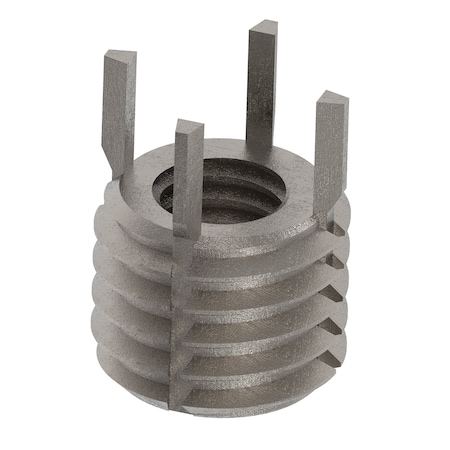 Zoro Select Key Locking Thread Insert, Extra Heavy Wall, 4 Keys, 3/8"-16 Int Thrd Sz, 5/8"-11 Ext Thrd Sz, 10 PK 217-077336