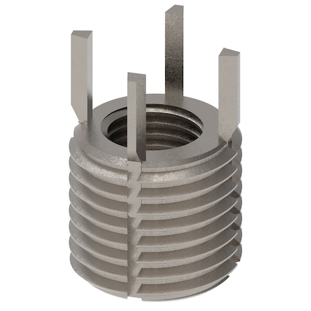Zoro Select Key Locking Thread Insert, Extra Heavy Wall, 4 Key, 7/16"-20 Int Thd Sz, 11/16"-11 Ext Thd Sz, 10 PK 217-077537