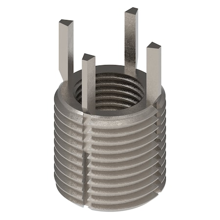 Zoro Select Key Locking Thread Insert, Heavy Wall, 4 Keys, 9/16"-18 Int Thrd Sz, 13/16"-16 Ext Thrd Sz, 10 PK 217-077507