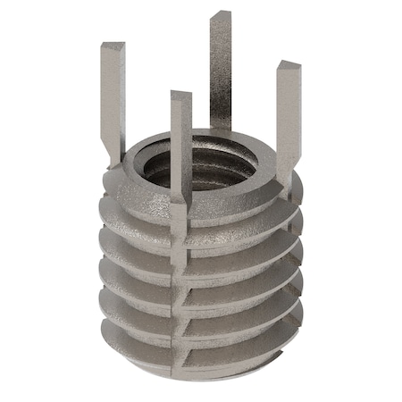 Zoro Select Key Locking Thread Insert, Thin Wall, 4 Keys, 1/4"-28 Int Thrd Sz, 3/8"-16 Ext Thrd Sz, 10 PK 217-077522