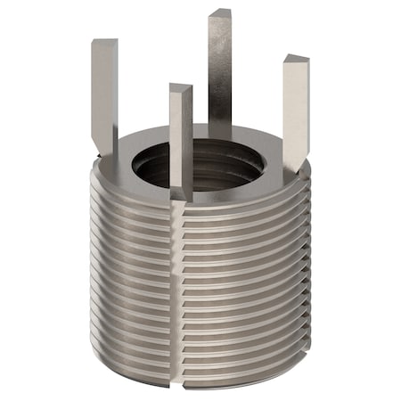 Zoro Select Key Locking Thread Insert, Extra Heavy Wall, 4 Keys, 1"-12 Int Thrd Sz, 1 1/2"-12 Ext Thrd Sz, 10 PK 217-076543