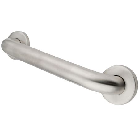 Kingston Brass Traditional GB1212CT 12" Stainless Steel Grab Bar, 15" L, 18 ga. Stainless Steel, Brushed Nickel GB1212CT