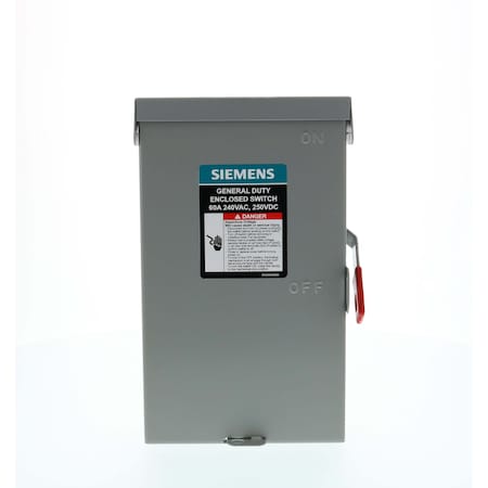 Siemens Safety Switch, Fusible, 60 A, Steel GF322NA