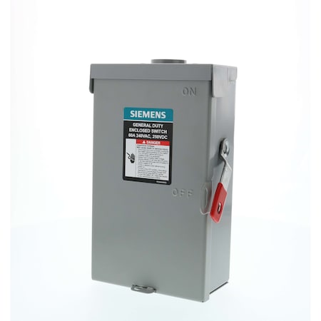 Siemens Safety Switch, Fusible, 60 A, Steel GF322NRA
