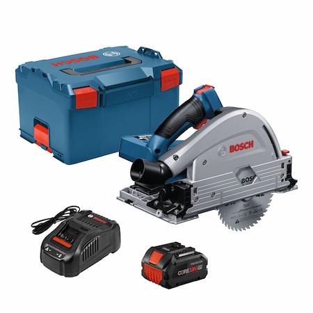 Bosch Track Saw Kit, 5.5 in Dia, 5500 RPM GKT18V-20GCL14