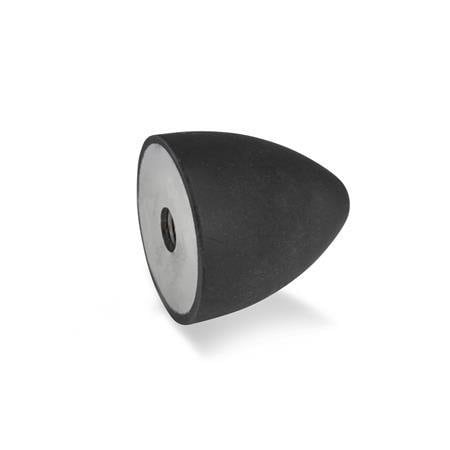 J.W. Winco Vibration-Isolating Mount, 10 mm H 353-10-10-M5-E-55