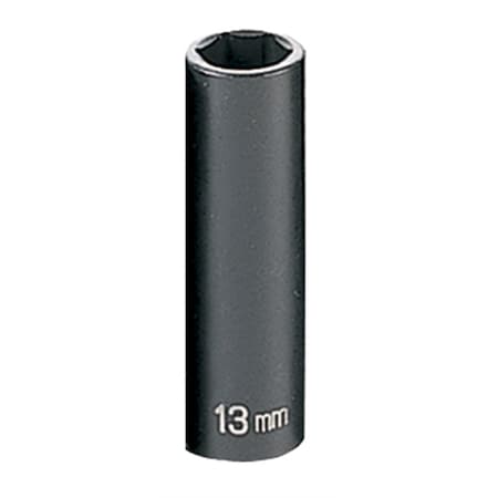 Grey Pneumatic 3/8" Drive, 13mm Size, Metric, Socket, 6 Points, 13mm, 3/8"D, Impact, 6pt., D 1013MD