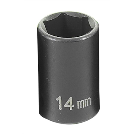 Grey Pneumatic 3/8" Drive, 14mm Size, Metric Socket, 6 Points, 14mm, 3/8"D, Impact, 6pt. 1014M