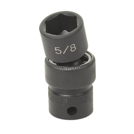 Grey Pneumatic 3/8" Drive, 5/8 Size, SAE Socket, 6 Points, 5/8", 3/8"D, Univ 6pt. 1020U
