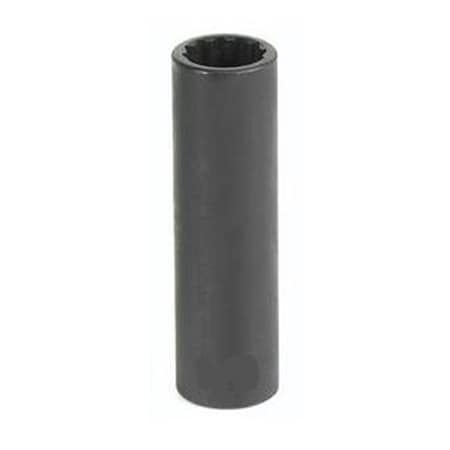 Grey Pneumatic 3/8" Drive, 5/8 Size, SAE Socket, 12 Points, 5/8", 3/8"D, 12pt. "D, Black 1120D